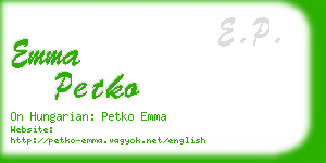 emma petko business card